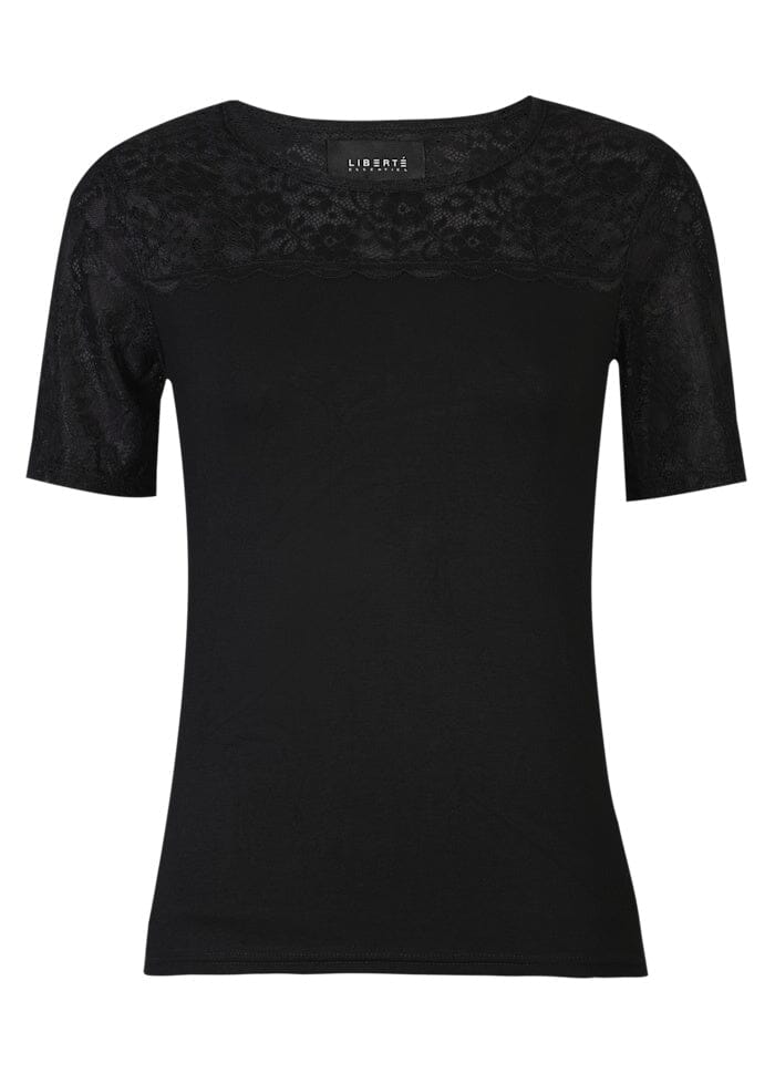 Liberte - Lisa Ss Lace Blouse 2 22276 - Black Bluser 