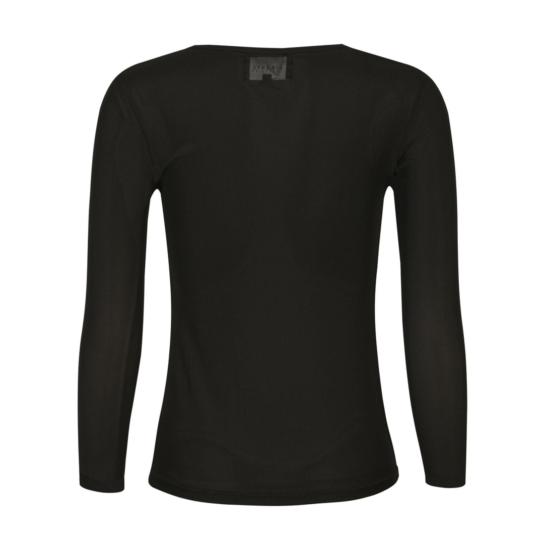 Liberte - Mesh Ls Tshirt 22065 - Black Bluser 