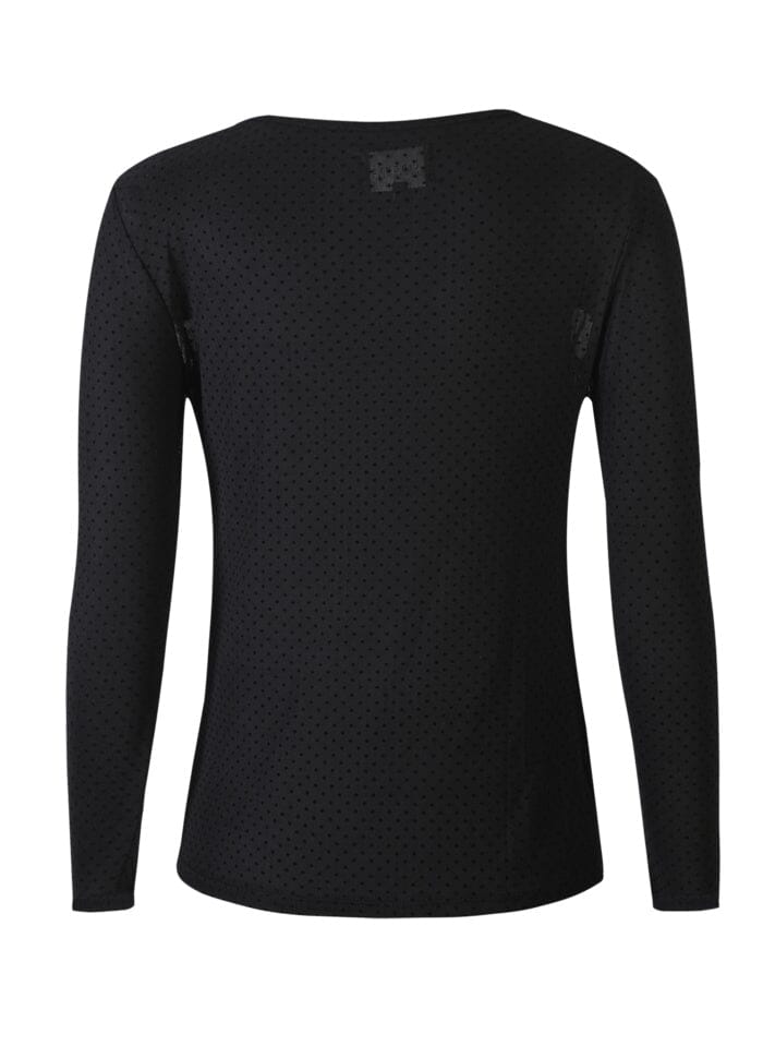 Liberte - Mesh-Ls-Tshirt 22065 - Black Dot T-shirts 