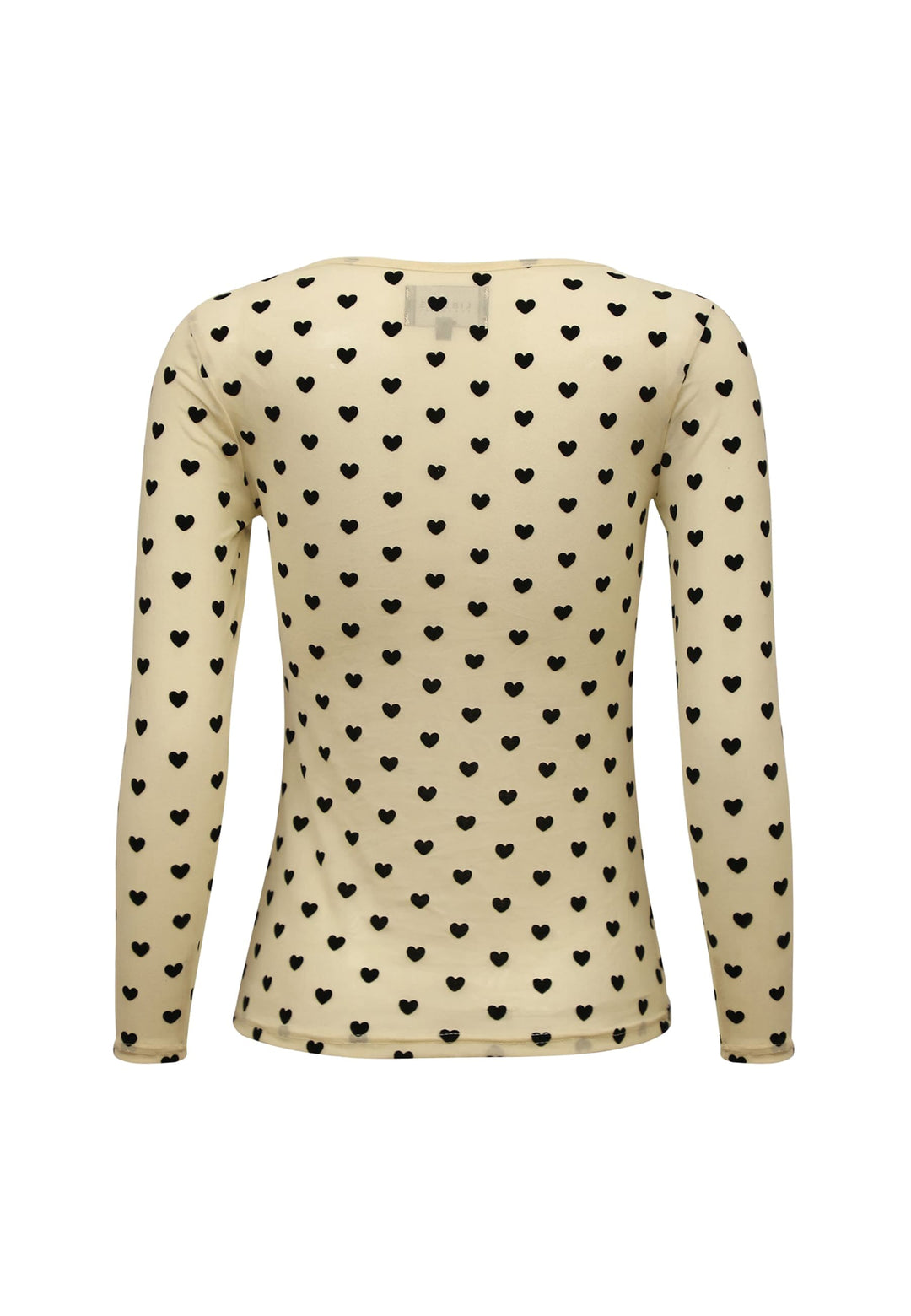 Liberte - Mesh Ls Tshirt, Flock 22081 - Ivory Heart T-shirts 