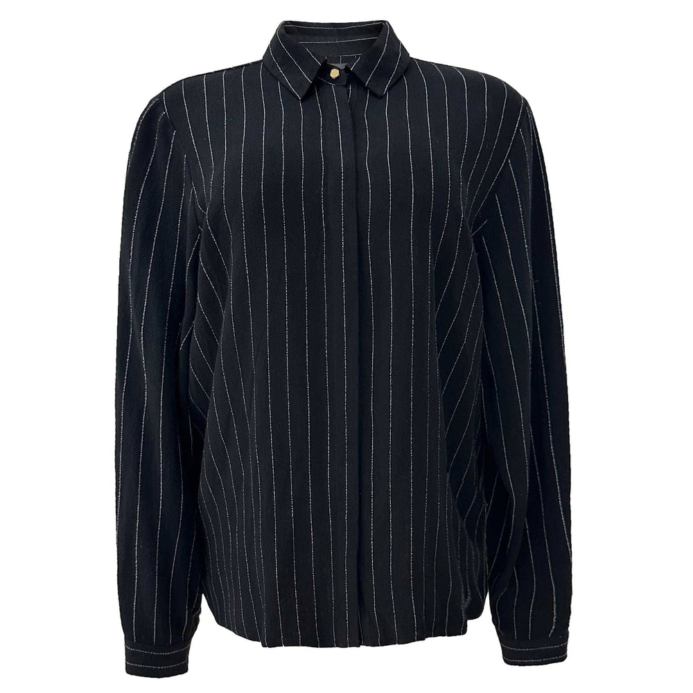 Liberte - Neo Ls Shirt 22255 - Black Pinstripe Skjorter 