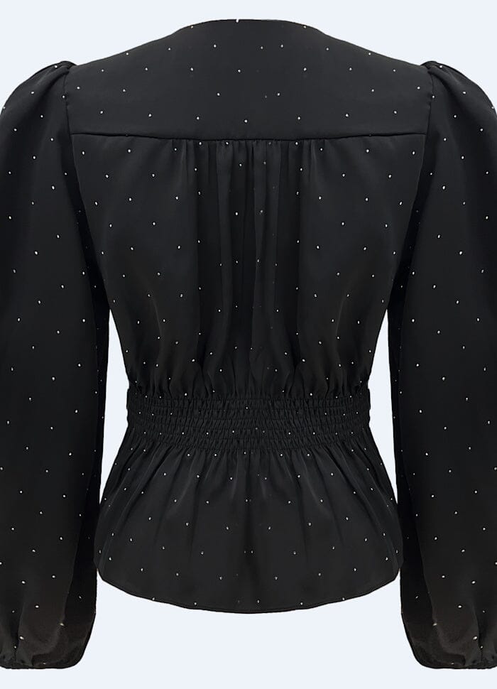 Liberte - Tiki Ls Twist Blouse 22120 - Black Diamond Bluser 