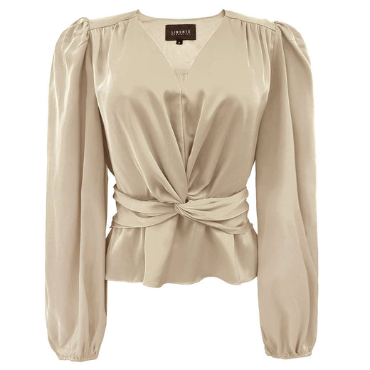 Liberte - Tiki Ls Twist Blouse 22120 - Champagne Bluser 