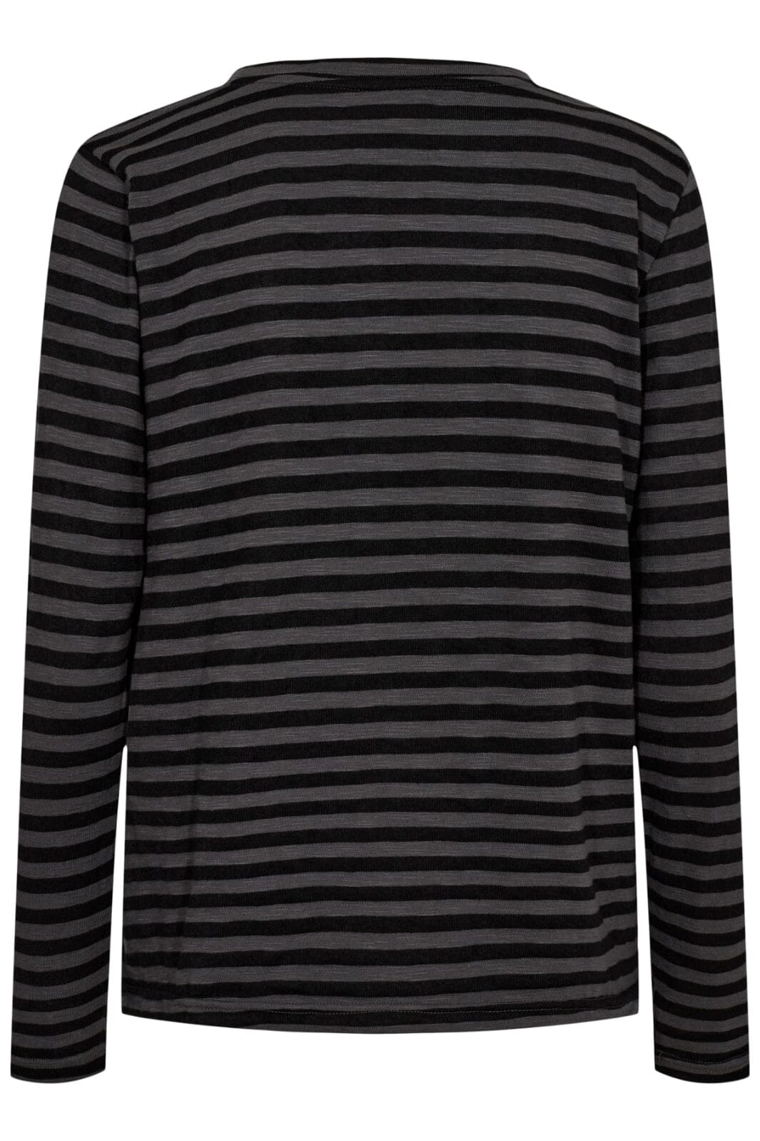 Liberte - Ulla-Ls-Stripe-Tshirt - Dark Grey Black Stripe Bluser 
