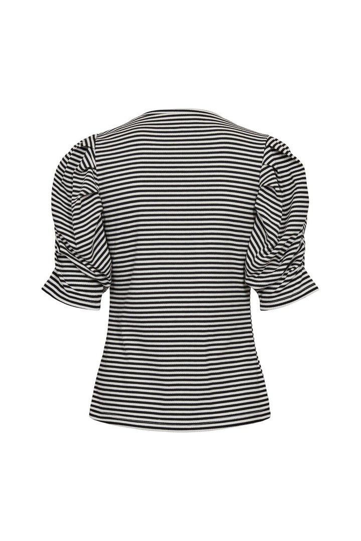 Liberte - Win Puff Tshirt 22343 - Black Creme Small Stripe