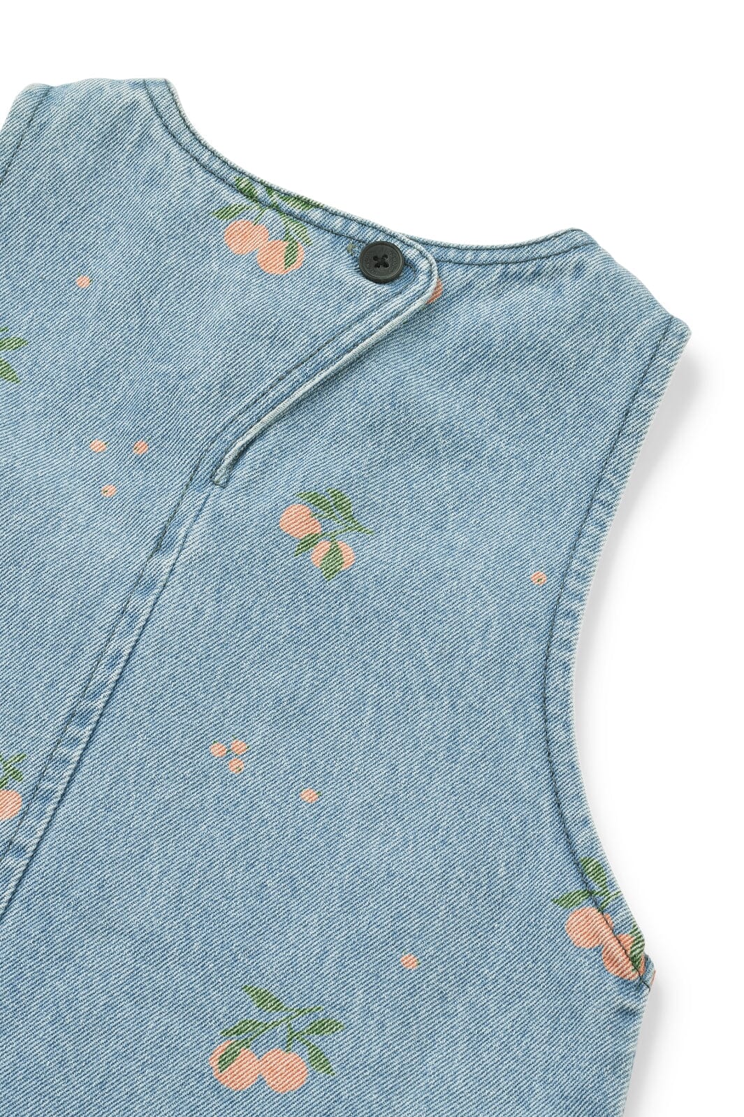 Liewood - Angelica Printed Denim Dress - Peach / Light blue denim