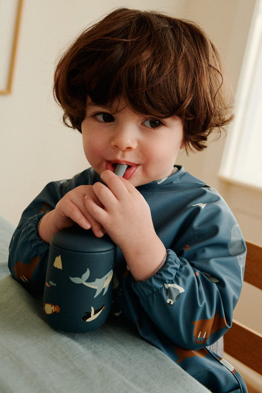 Liewood - Merle Printed Cape Bib LW18136 - Arctic Sea / Ocean view