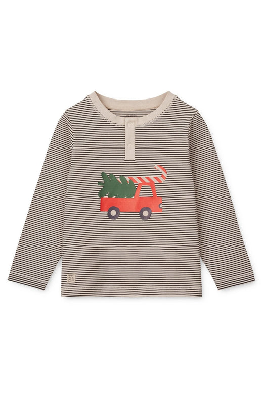 Liewood - Wilhelm Printed Pyjamas Set LW19854 - Holiday vehicle / Stripe navy