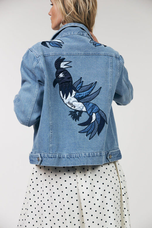 Lollys Laundry - Birdll Denim Jacket 26112-6000 - 100 - Washed Denim Jakker 