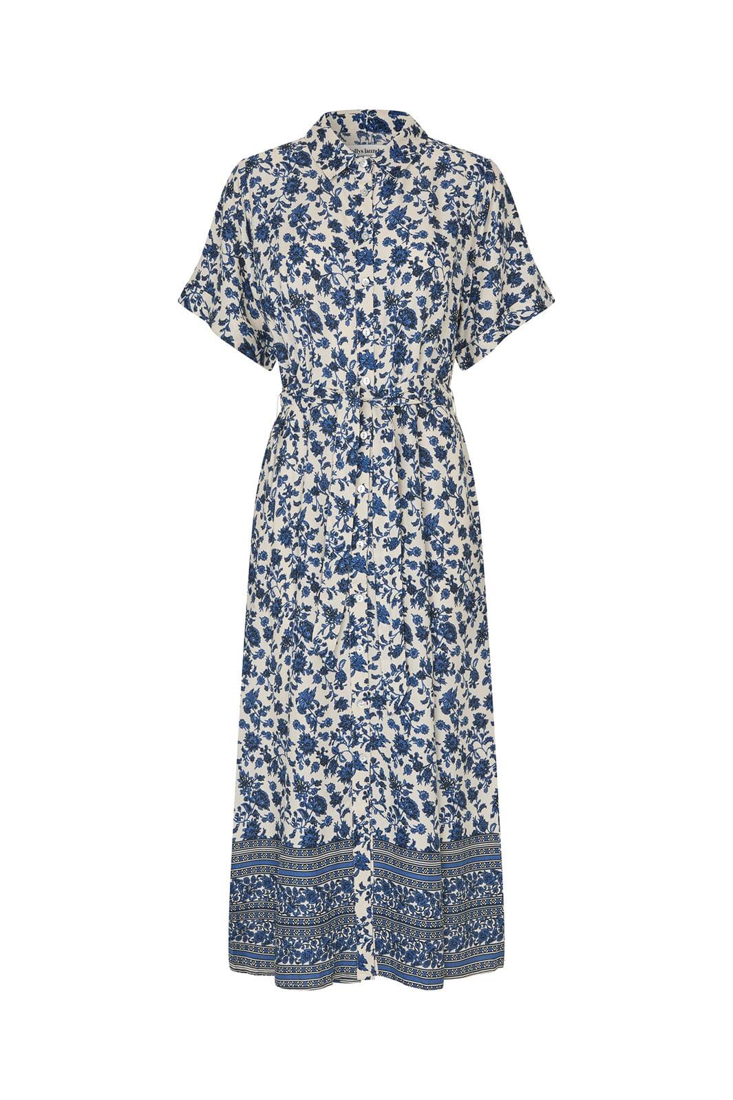 Lollys Laundry - Blakell Midi Dress Ss26105-3001 - 20 Blue