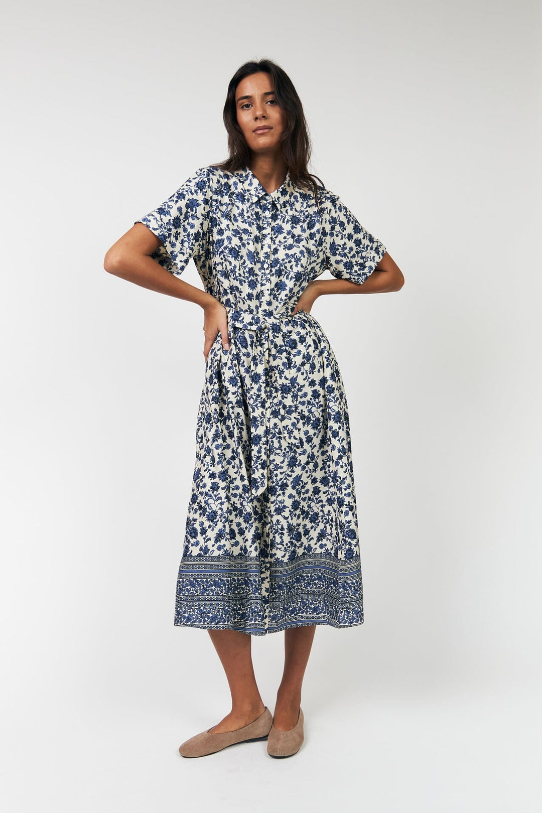 Lollys Laundry - Blakell Midi Dress Ss26105-3001 - 20 Blue Kjoler 