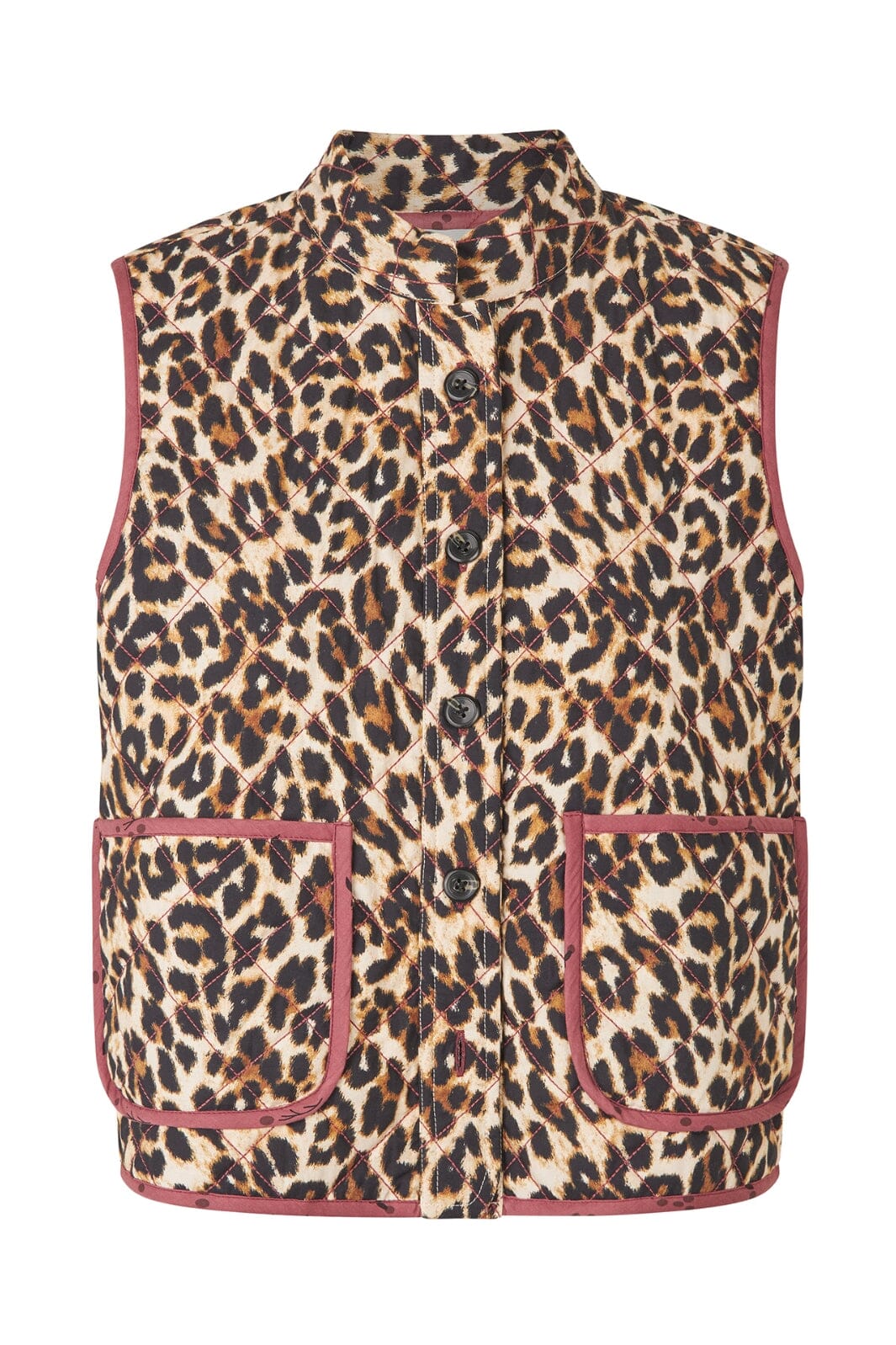 Lollys Laundry - Cairoll Quilted Vest - 72 Leopard Print Veste 