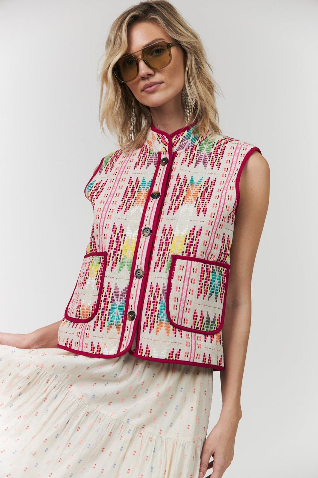 Lollys Laundry - Cairoll Quilted Vest26155-1040 - 51 Pink Veste 
