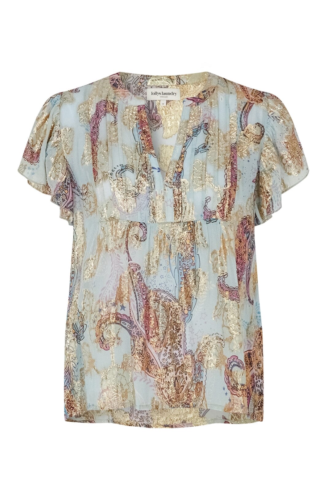 Lollys Laundry - IsabelLL Top SL - 22 Light Blue Bluser 