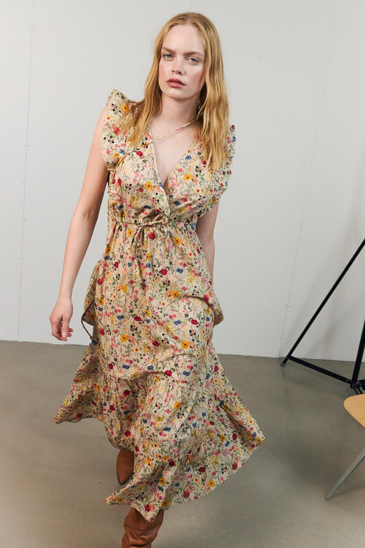 Lollys Laundry - Samoll Midi Dress Sl26241-3006 - 74 Flower Print