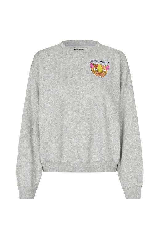 Lollys Laundry - Sydneyll Cat Sweatshirt Ls 26193-1071 - 13 - Light Grey Melange