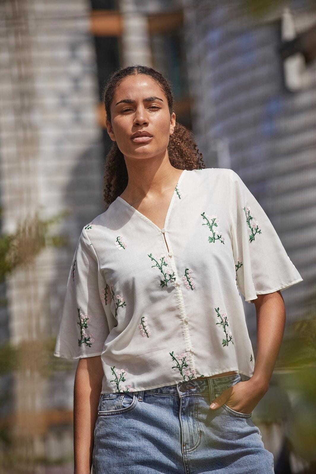 Love & Divine - Love1375-1 19083 - 815 - Cream/Flower Skjorter 