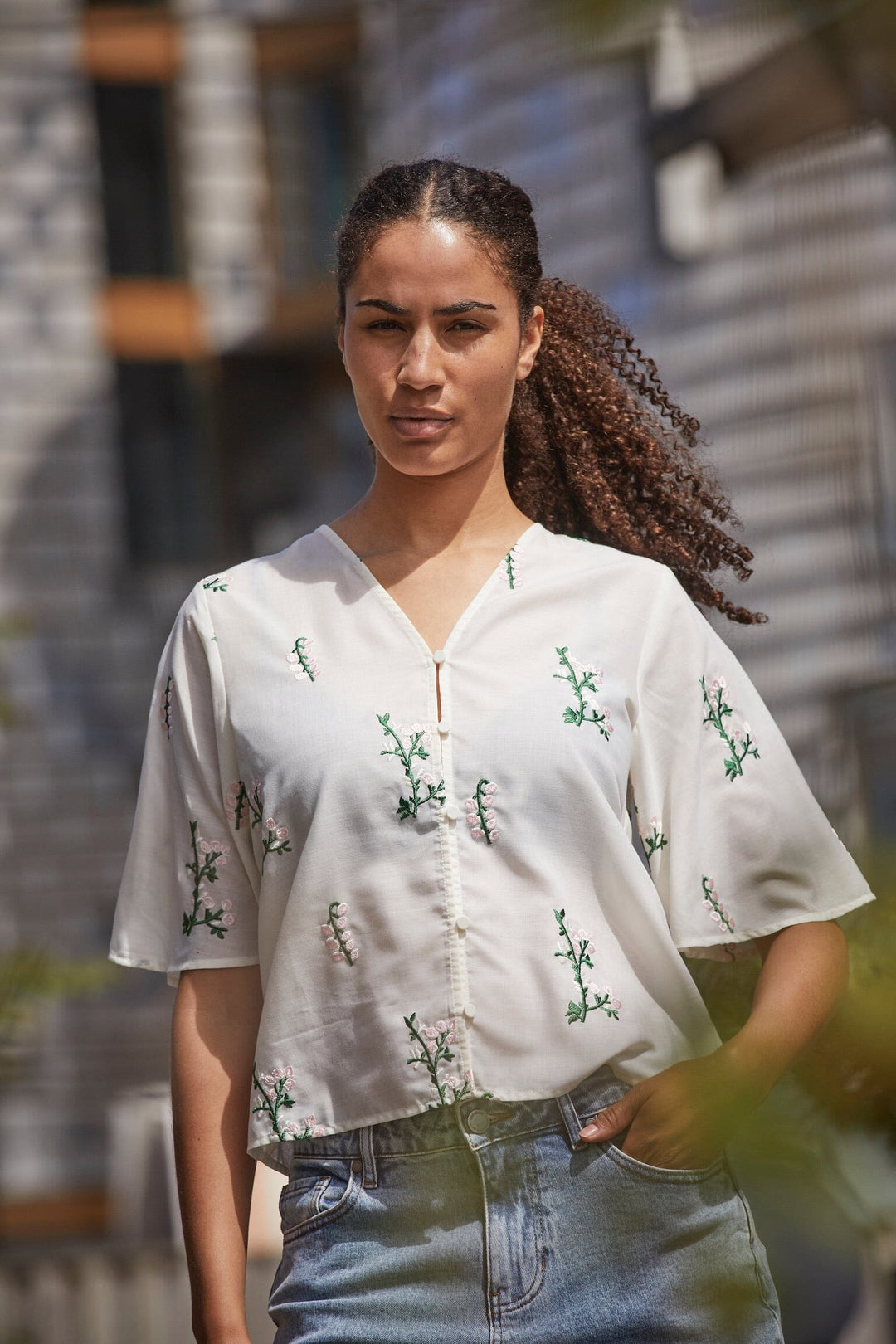 Love & Divine - Love1375-1 19083 - 815 - Cream/Flower Skjorter 