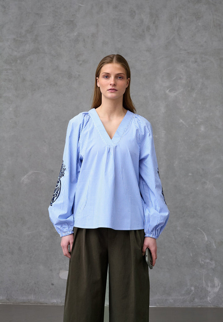 Love & Divine - Love1529 19804 - 832 - Blue Stripe Bluser 