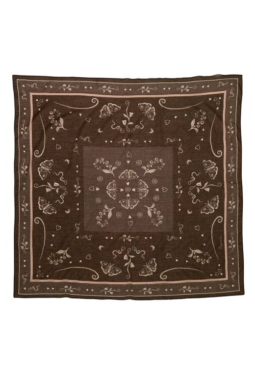 Maanesten - Olena Scarf 90x90 Brown - 4260 Tørklæde 