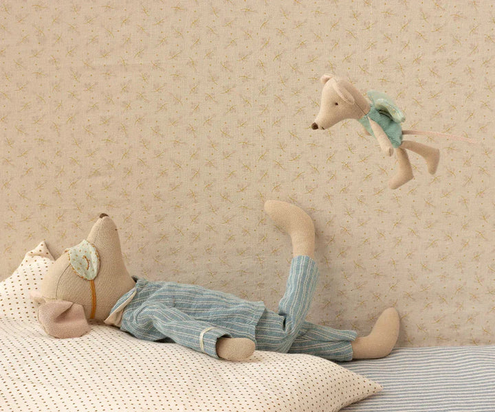 Maileg - Fe Mus, Little - Mint - Littlesister/Brother - 17-5106-01 Legetøj 