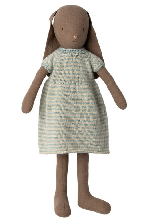 Maileg - Kanin Størrelse 4, Brun - Strikkjole - Bunny Size 4