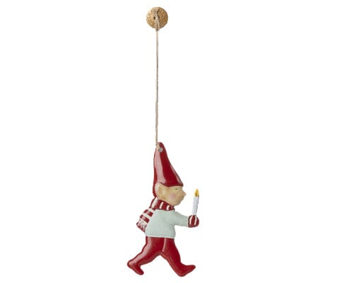 Maileg - Metal Ornament, Nisse - Stearinlys - 14-5511-02 