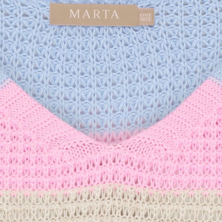 Marta Du Chateau - Mdcadela Knit 8075 - Celeste Strikbluser 