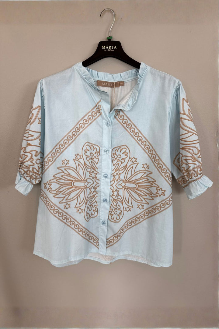Marta Du Chateau - Mdcanabella Shirt 8119 - Celeste6975Tpg Skjorter 