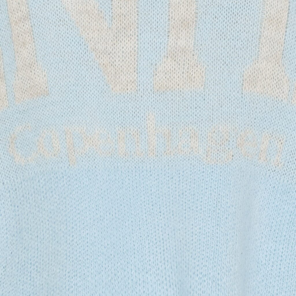 Marta Du Chateau - Mdcaria Knit 8111 - Light Blue/Beige Strikbluser 