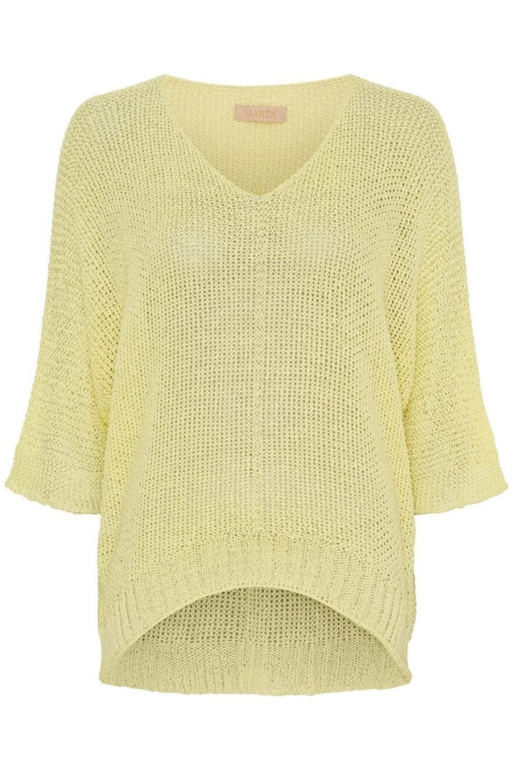 Marta Du Chateau - Mdcbetina Knit 7010 - Yellow Strikbluser 