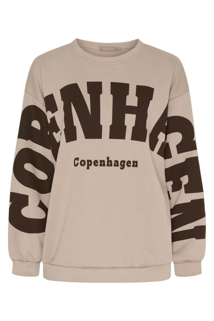 Marta Du Chateau - Mdchibiscus Sweatshirt 22659 - Beige New Sweatshirts 