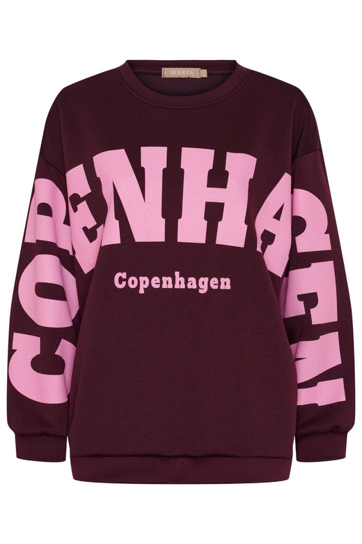 Marta Du Chateau - Mdchibiscus Sweatshirt 22659 - Bordeaux Sweatshirts 