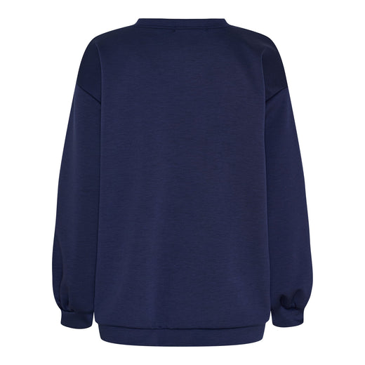 Marta Du Chateau - Mdchibiscus Sweatshirt 22659 - Navy/Sky Sweatshirts 
