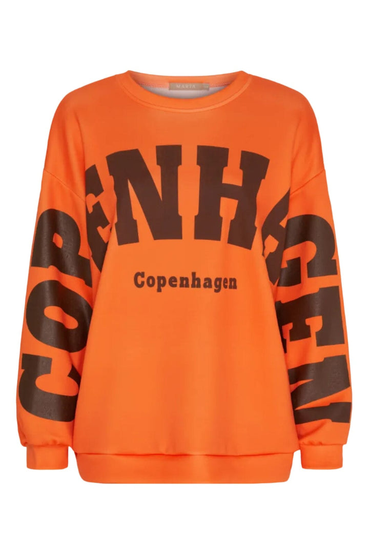 Marta Du Chateau - Mdchibiscus Sweatshirt 22659 - Orange/Moro Sweatshirts 
