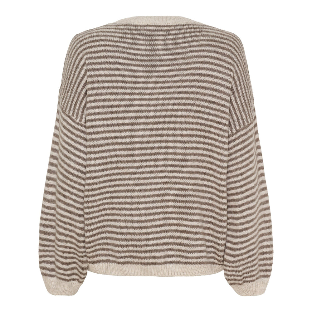 Marta Du Chateau - Mdcindie Knit 8112 - Beige/Fango Strikbluser 