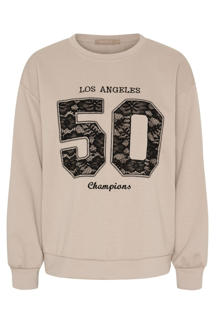 Marta Du Chateau - Mdcliora Sweat 58512M - Fango/Black Sweatshirts 