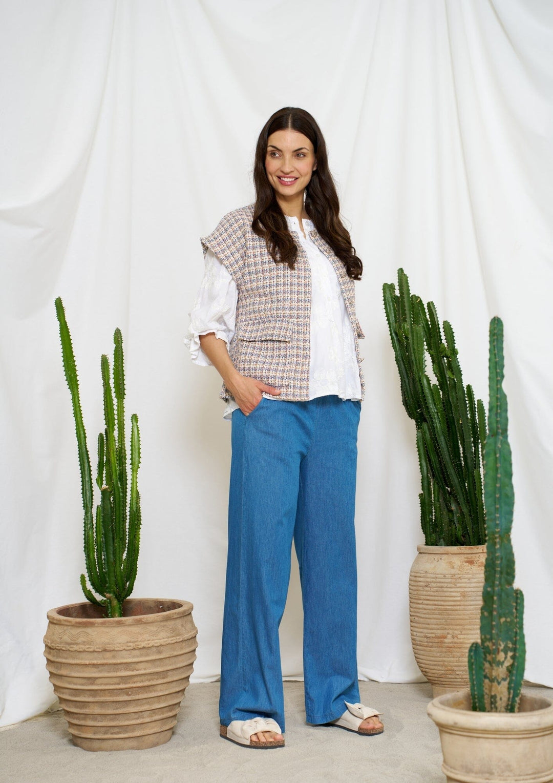 Marta Du Chateau - Mdcloretta Vest 7169 - Blue Veste 