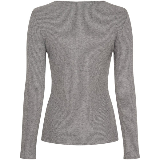 Marta Du Chateau - Mdclunara Ls Tee 38915M - Grey Bluser 