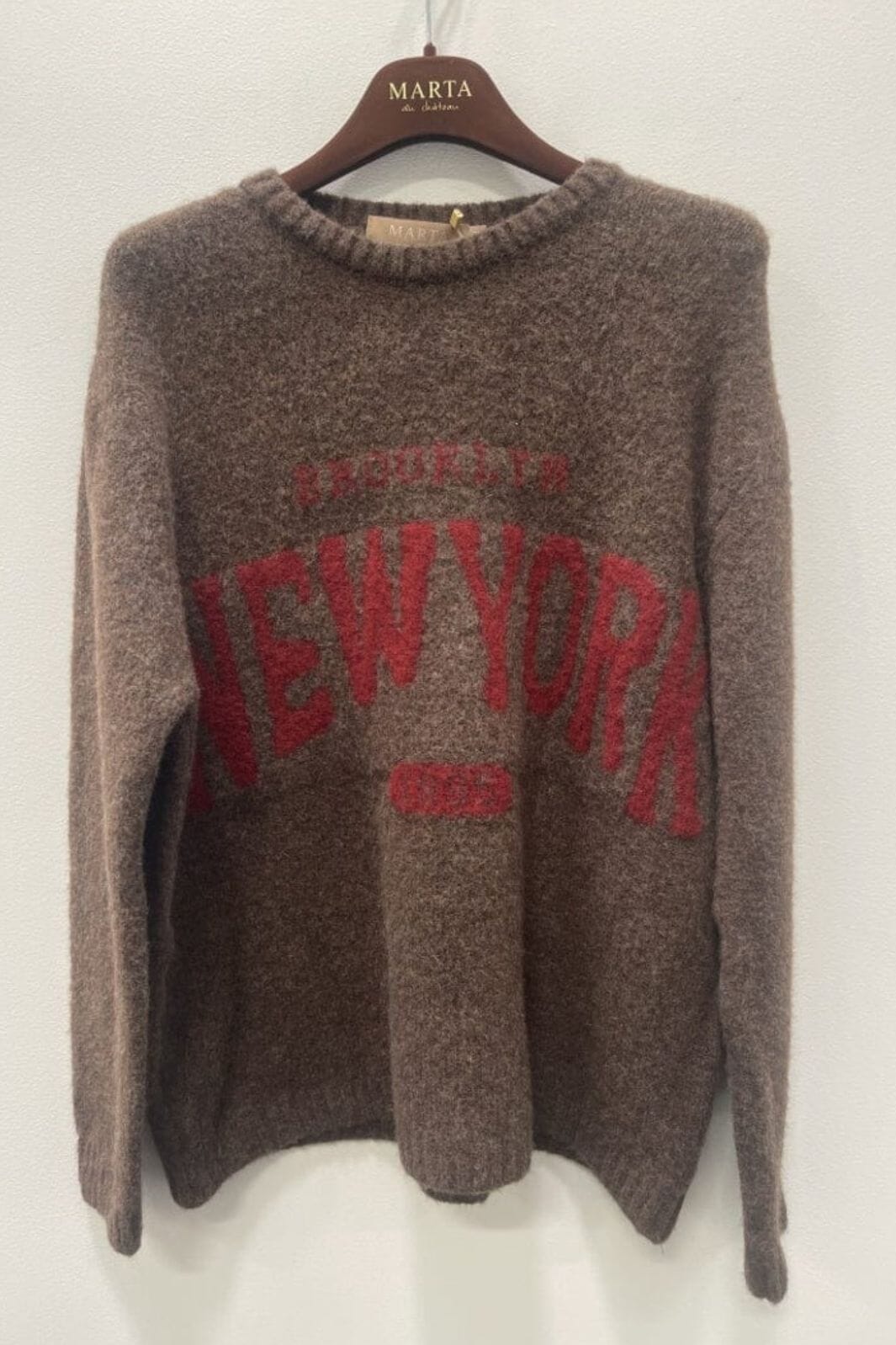 Marta Du Chateau - Mdcmara Knit KN8045 - Moro/Bordeaux Strikbluser 