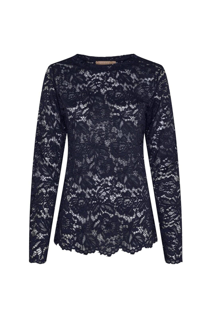 Marta Du Chateau - Mdcmilley Ls Tee 7707 - Navy