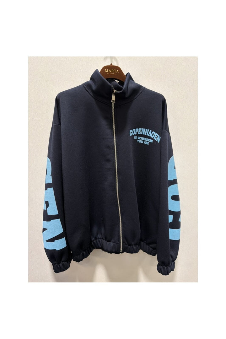 Marta Du Chateau - Mdcnete Cardigan 22669 - Navy/Sky