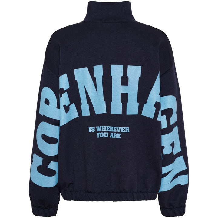 Marta Du Chateau - Mdcnete Cardigan 22669 - Navy/Sky Sweatshirts 