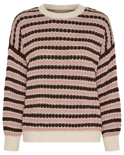Marta Du Chateau - Mdcnivelle Knit KNA110M - Moro/Antique Strikbluser 