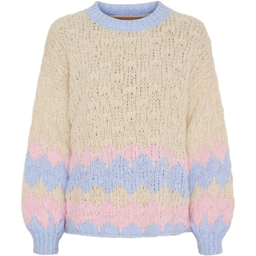 Marta Du Chateau - Mdcpernilla Knit 8155 - Beige Strikbluser 