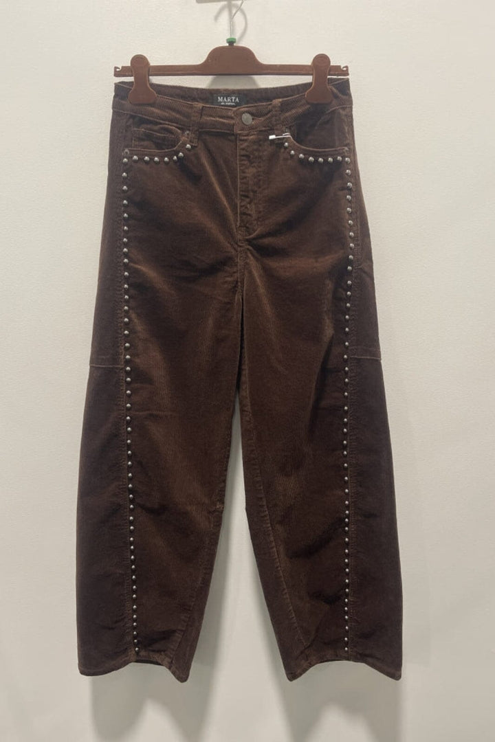 Marta Du Chateau - Mdcwanda Jeans MDC233-2566 - Corduroy Choco Jeans 