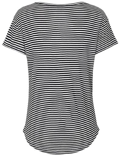 MbyM - Lucianna Air Stripe - Black Sugar Stripe T-shirts 