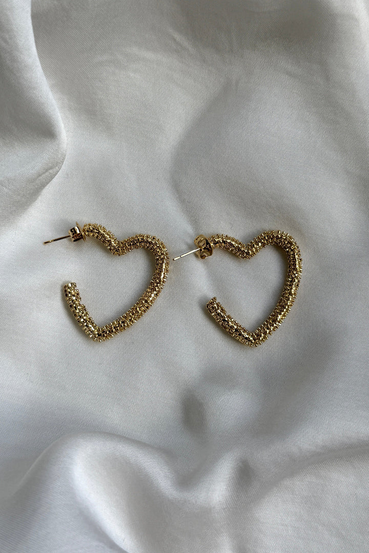 Mellow Moon - Charley Hoop Earrings Bm0506e0580 - Forgyldt Øreringe 