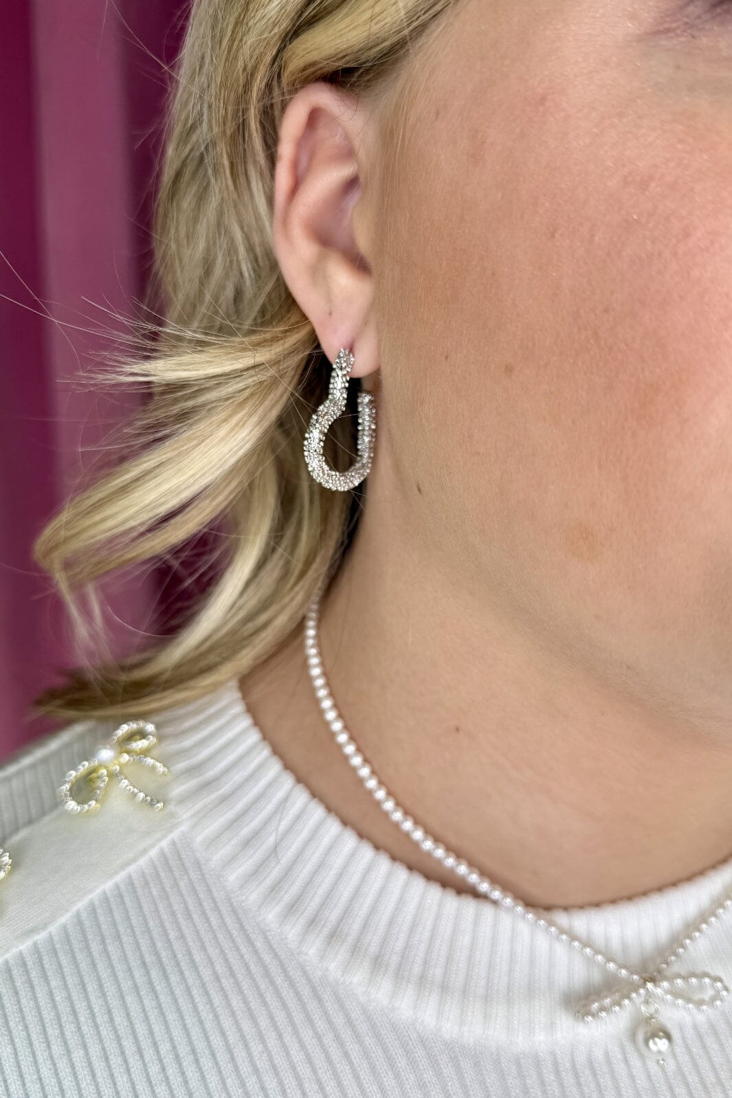 Mellow Moon - Charley Hoop Earrings Bm0506e0580 - Forsølvet Øreringe 