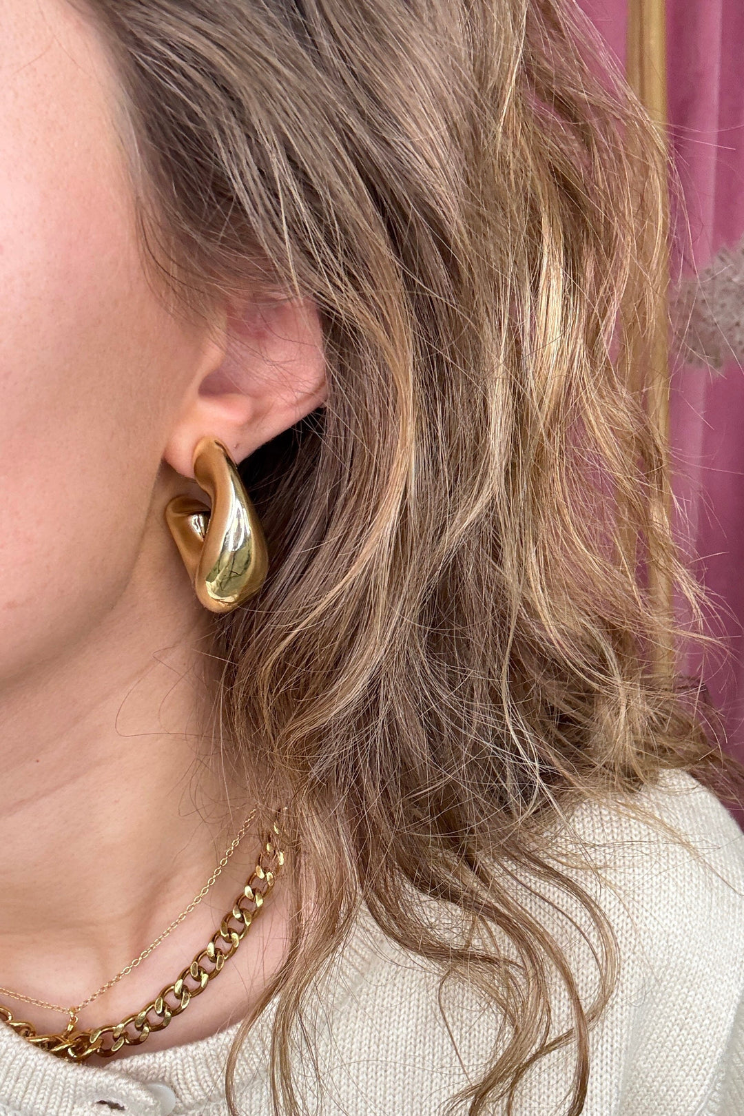 Mellow Moon - Tulipan Earring - Forgyldt 